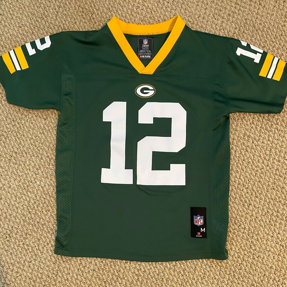 Aaron Rodgers Packers Youth Medium NFL Football Jersey